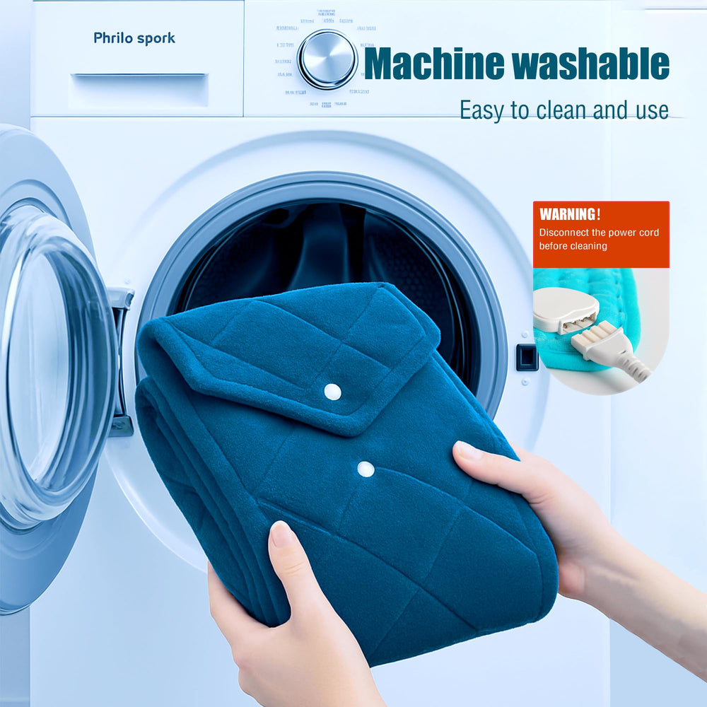 AAYAAY safety-certified heating pad with ETL, FCC, and UL marks for home use