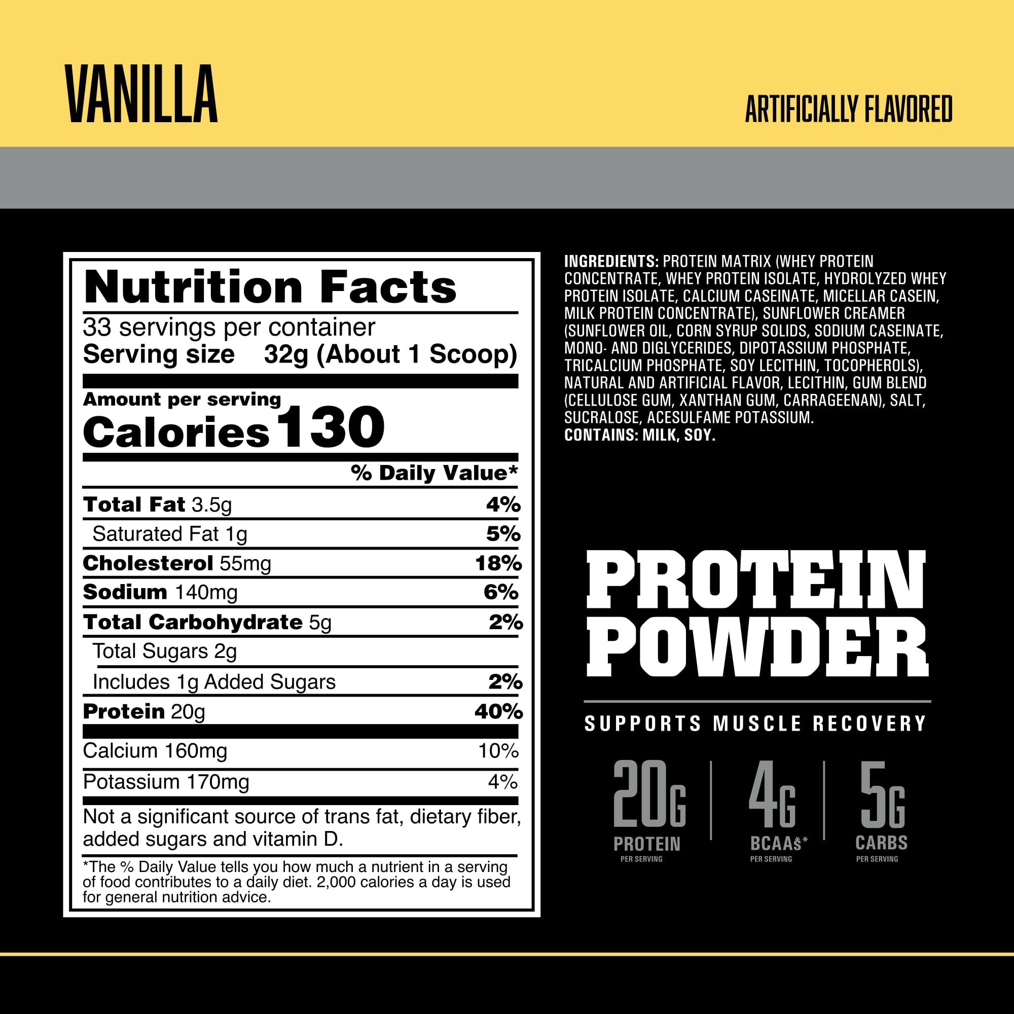ABB Pure Pro Protein Vanilla scoop shows convenient, quick protein boosts