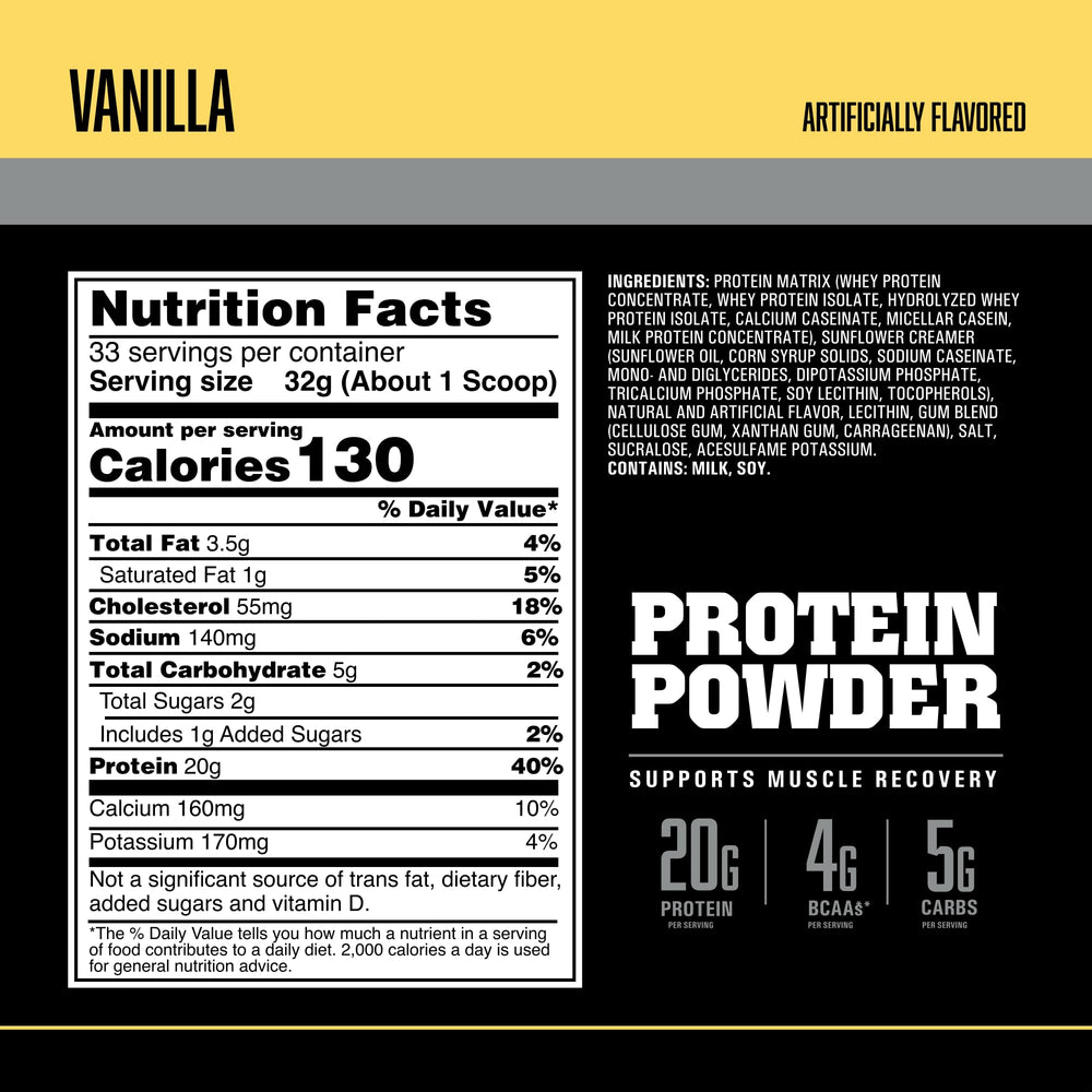 ABB Pure Pro Protein Vanilla scoop shows convenient, quick protein boosts