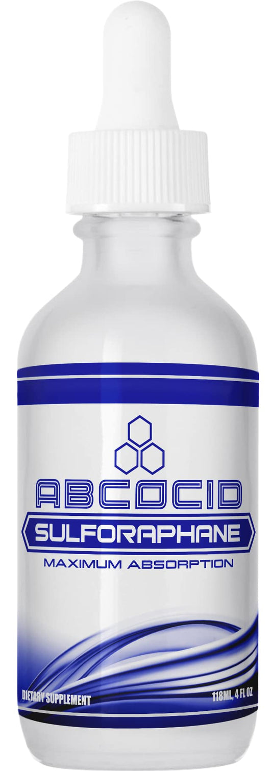 ABCOCID activated sulforaphane bottle with quick-dispense dropper for easy dosing