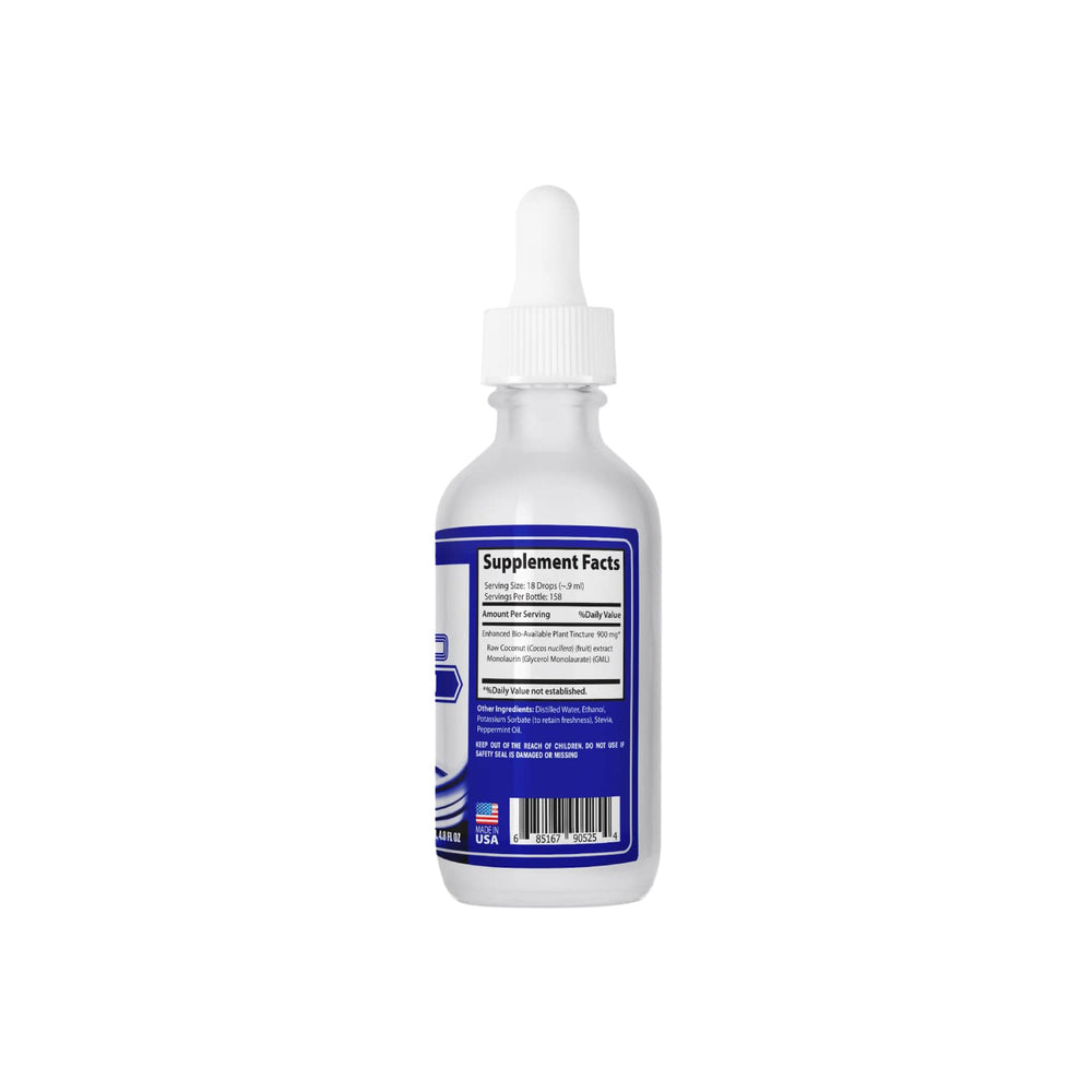 ABCOCID Monolaurin dropper close-up for precise dosing