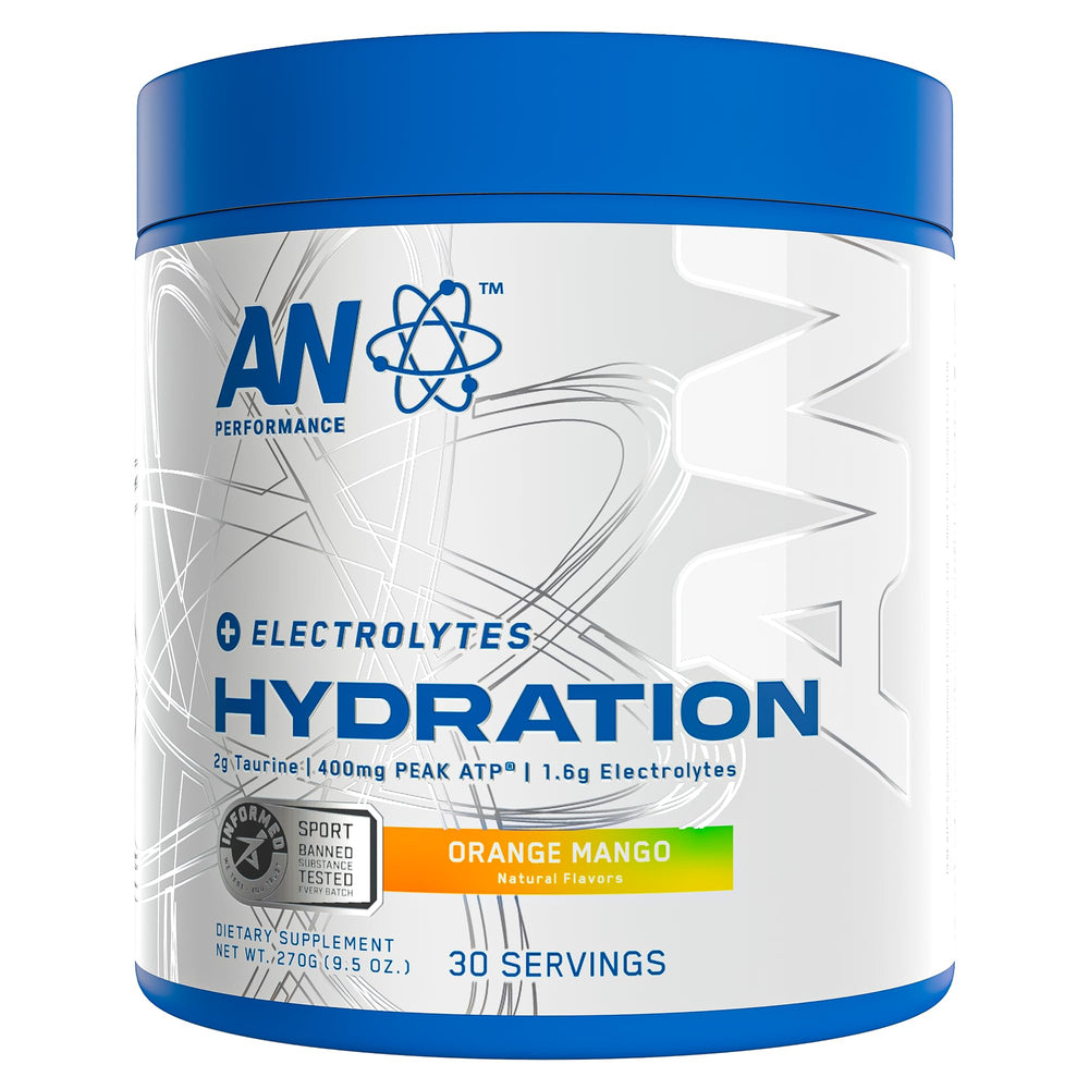 ABE AN Performance electrolyte bottle in Orange Mango for on-the-go hydration