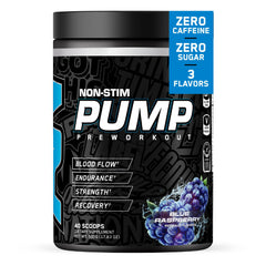 ABE Pump bottle closeup highlighting stimulant-free energy for late workouts.