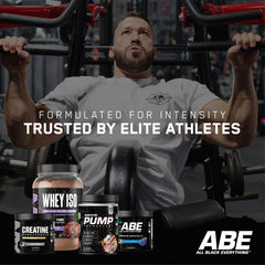 ABE Pump mixed drink in glass ready for a pre-workout session.