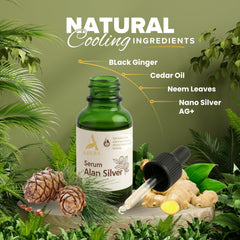 ABERA Alan Silver Serum with black ginger and neem for soothing hydration