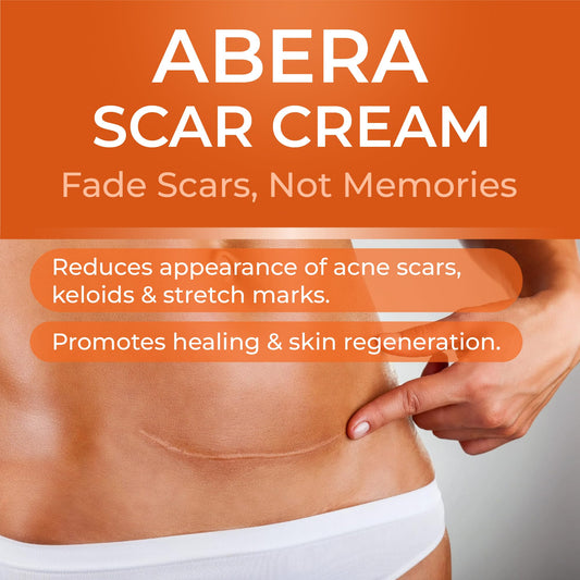 Before and after comparison showing scar improvement