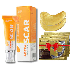 ABERA Scar Removal Cream packaging on a clean surface for convenient at-home use