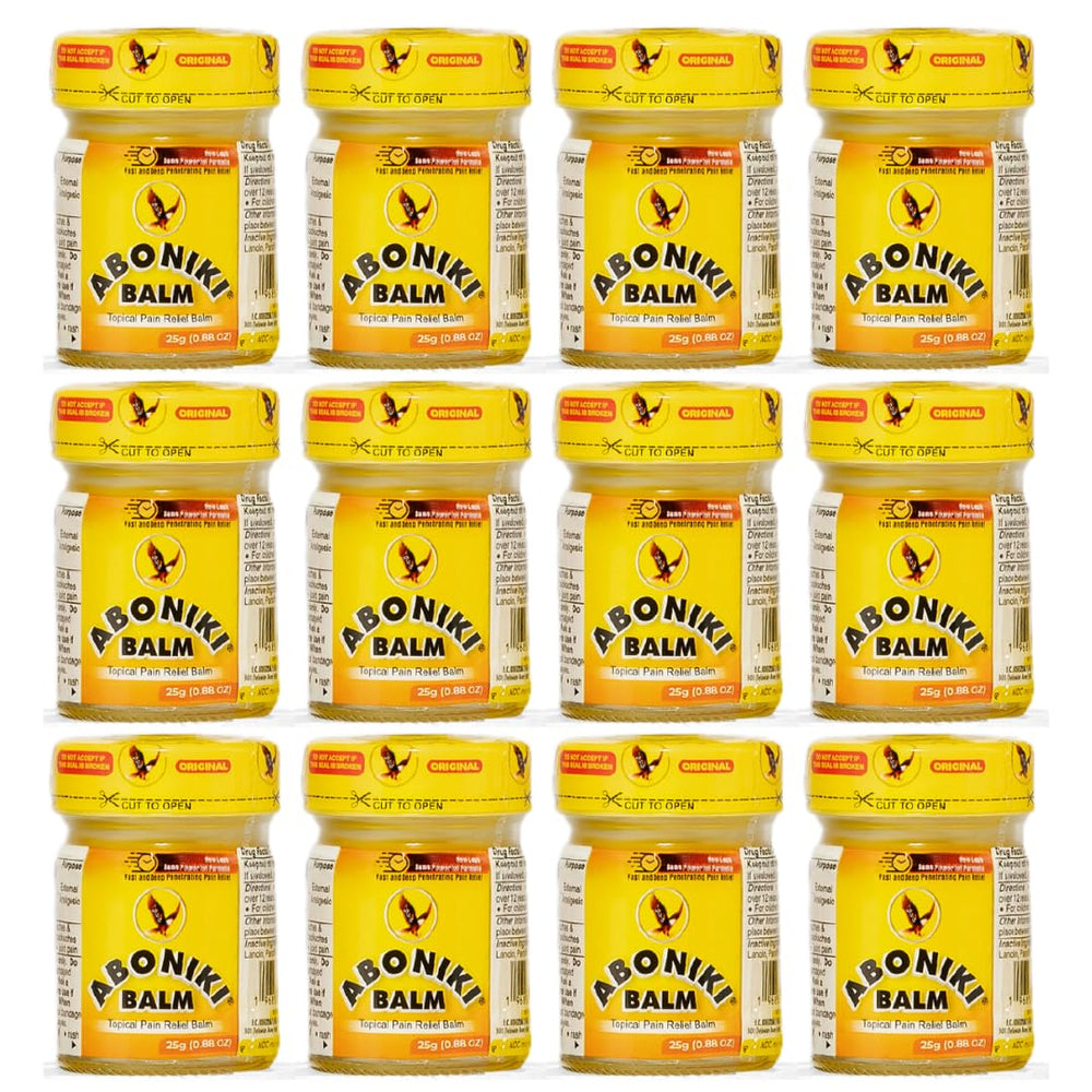 Aboniki Balm 12-jar pack for convenient home use and ongoing relief.