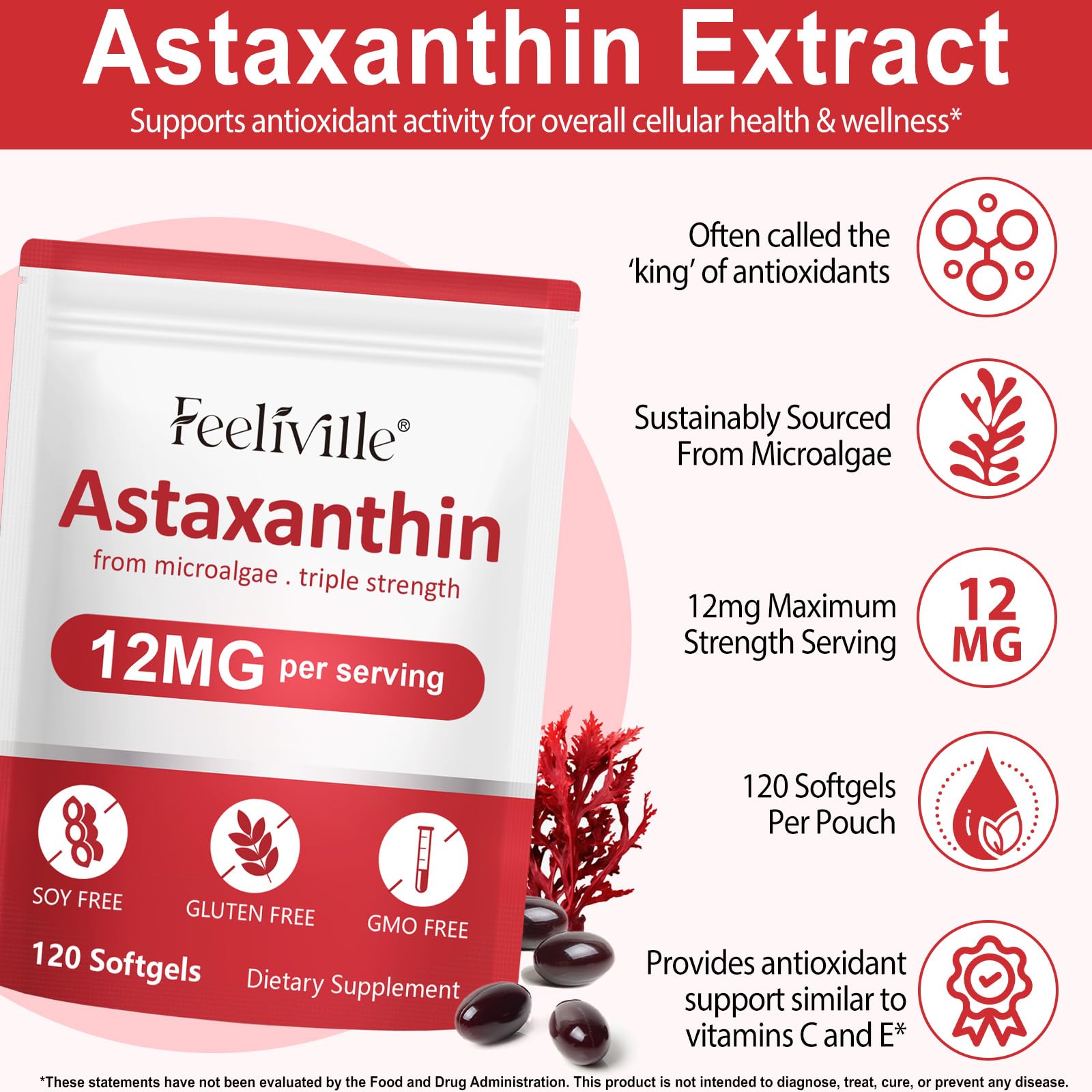 ABOUME softgels poured out for easy daily intake.