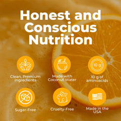 About Time BCAA Hydration coconut water element emphasizes natural flavor and electrolytes