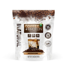 About Time Coffee + Whey Protein label highlights non-GMO formula for clean protein
