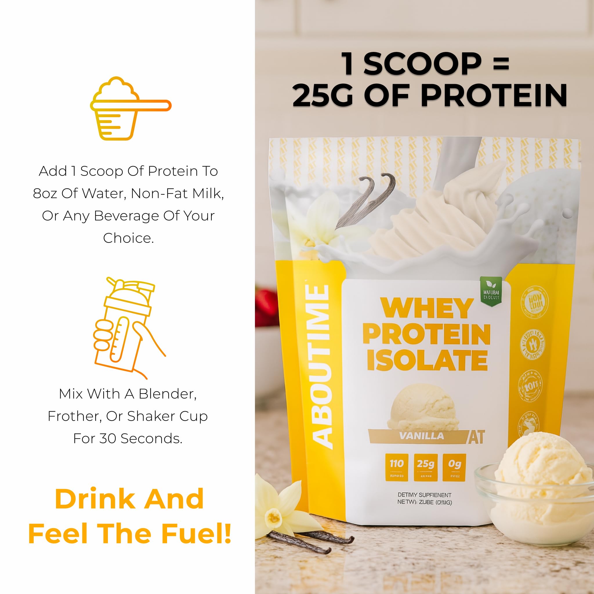 About Time Serving scoop-ready image demonstrates easy on-the-go fueling