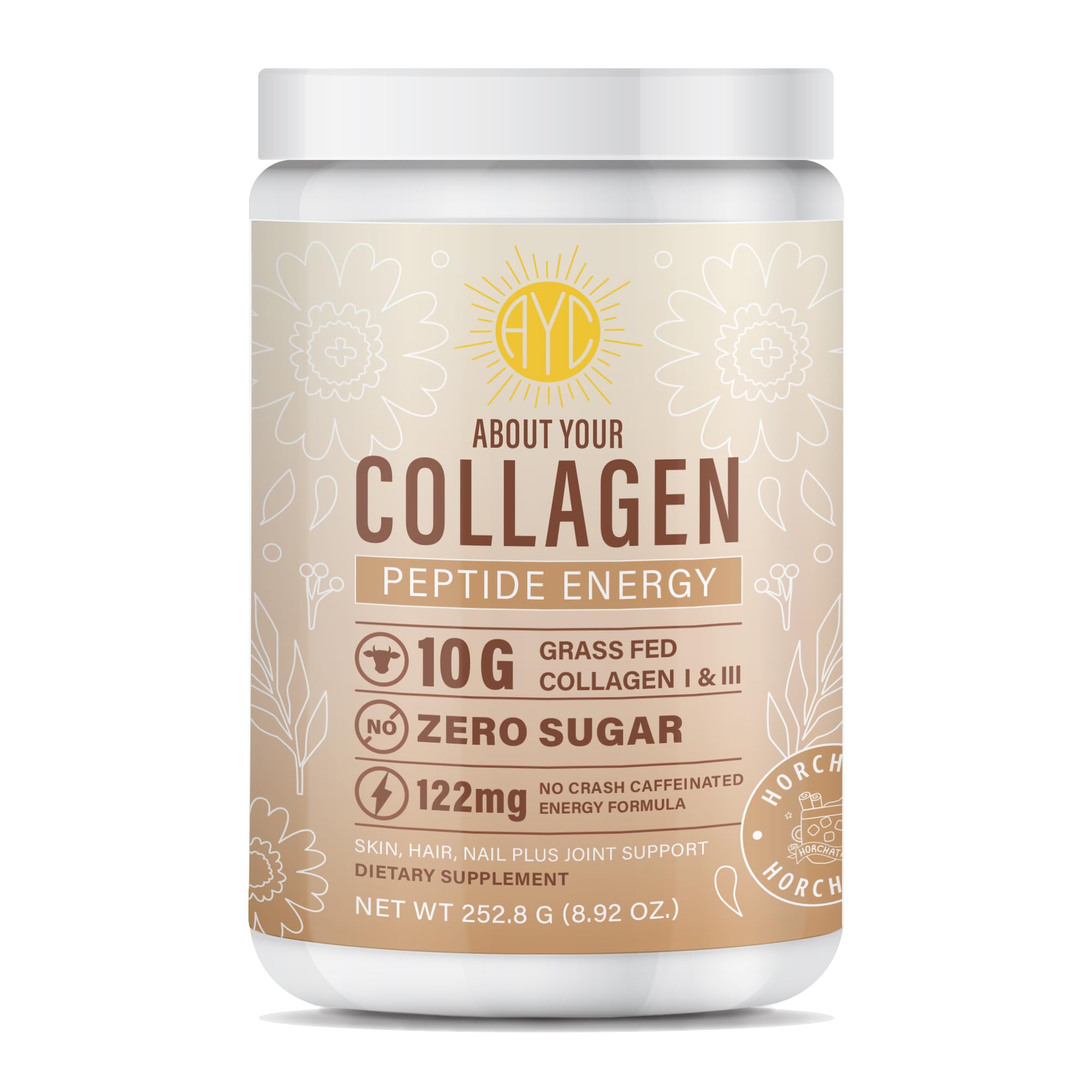 About Your Collagen bottle pour highlights an energy-boosting collagen start to the day.