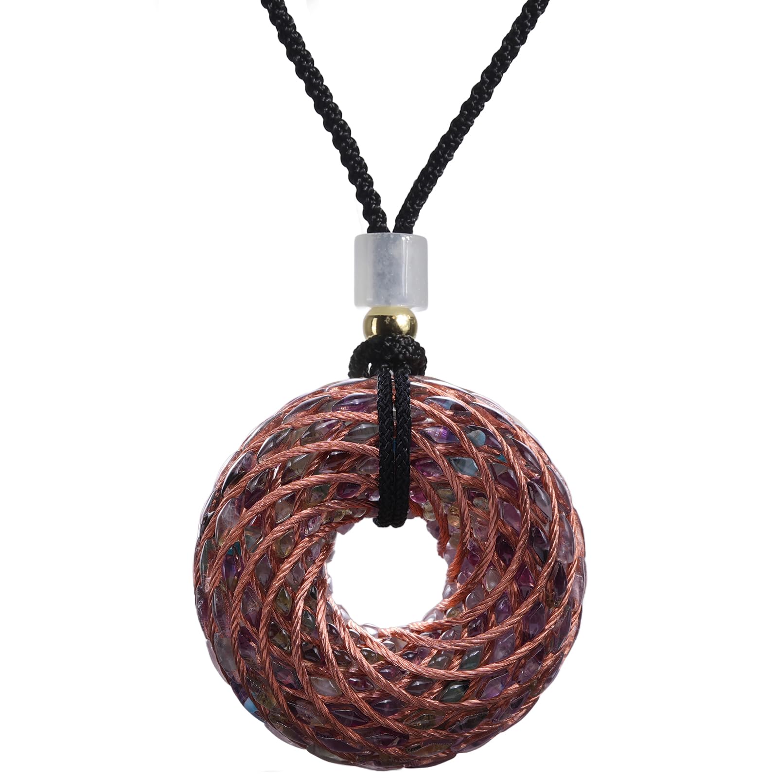 Abrakadoubra Tensor Rings Copper Pendant close-up highlighting craftsmanship for daily energy balance.