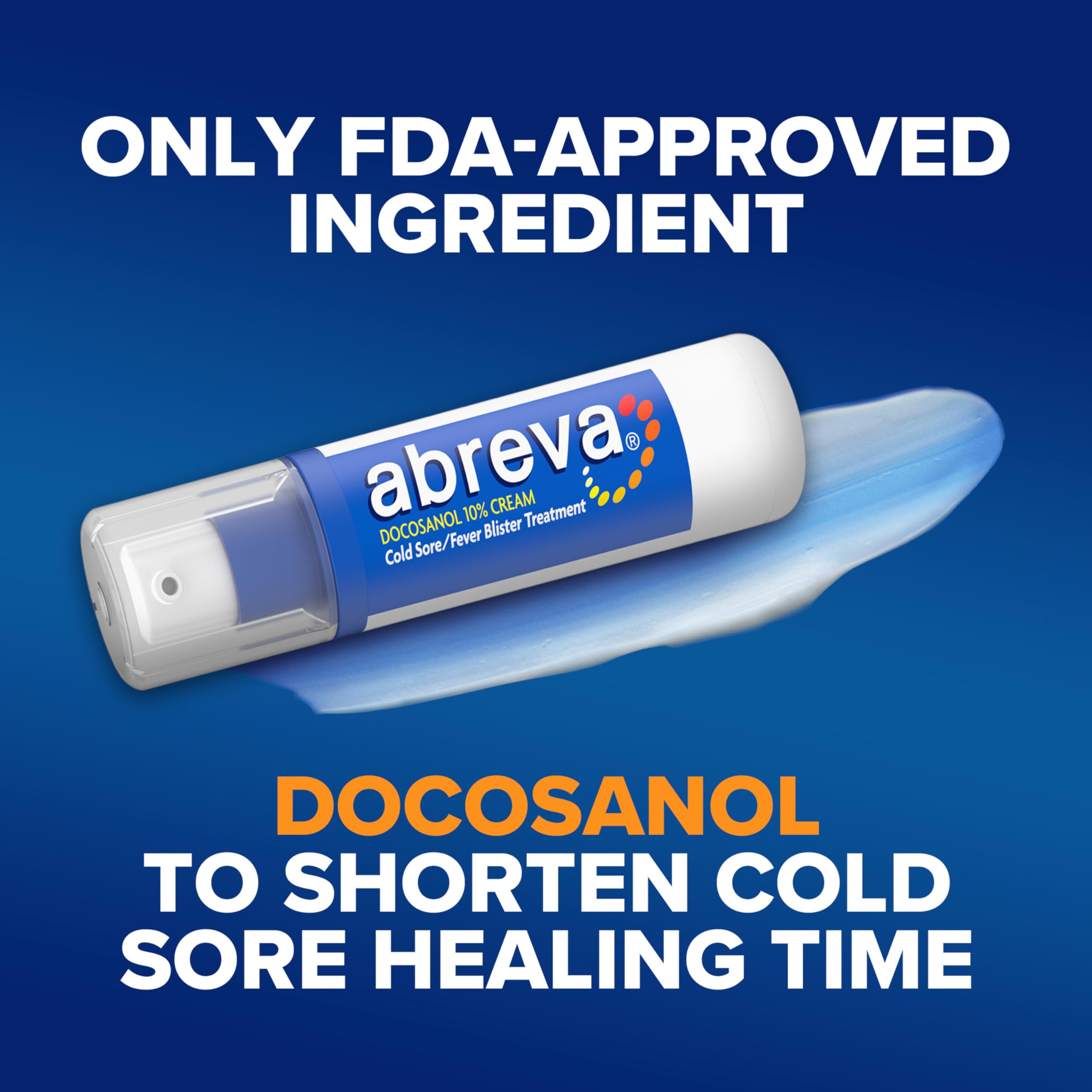 Close look at Abreva 10% formula and active ingredient.