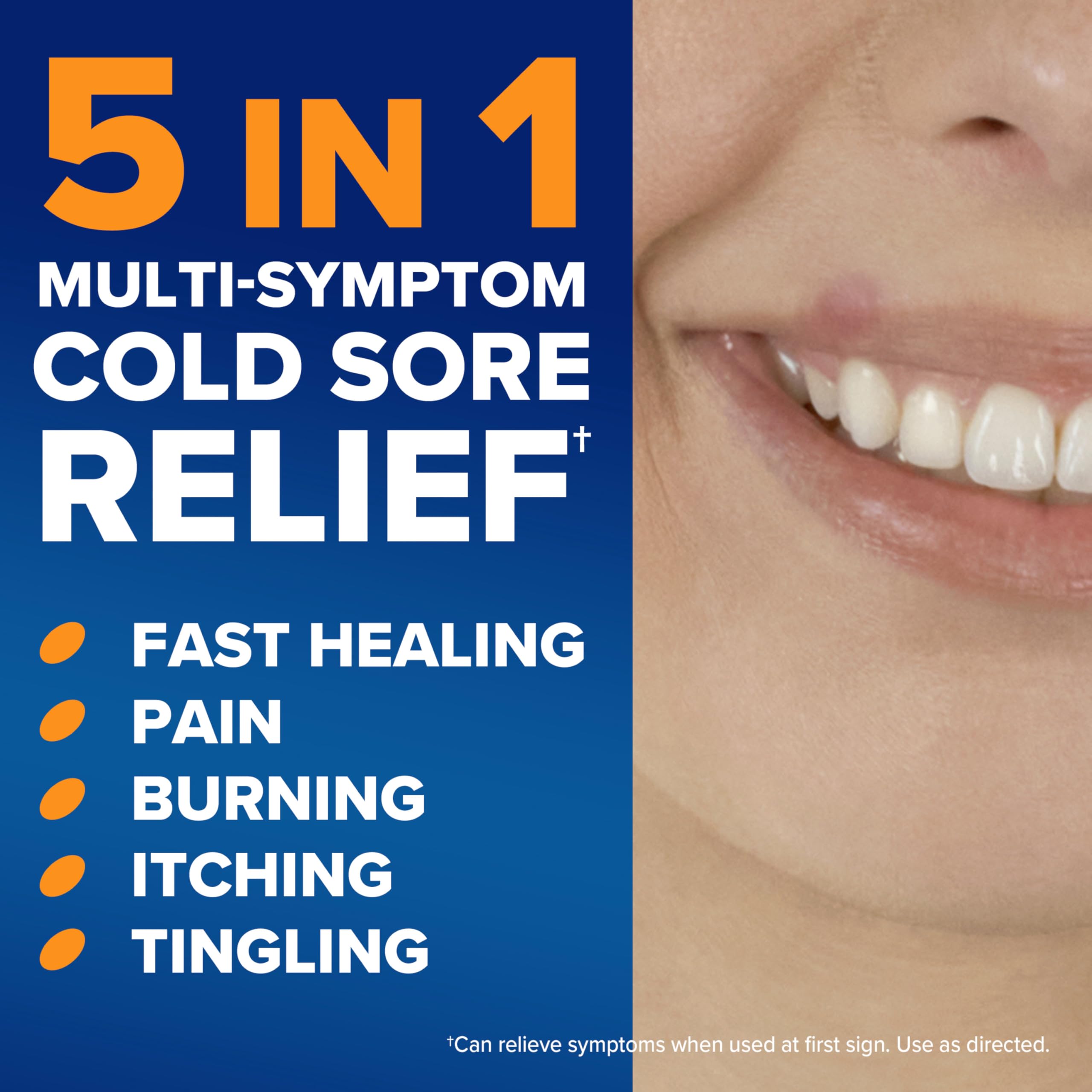 Three-pack Abreva cold sore treatment bottles for portable care.