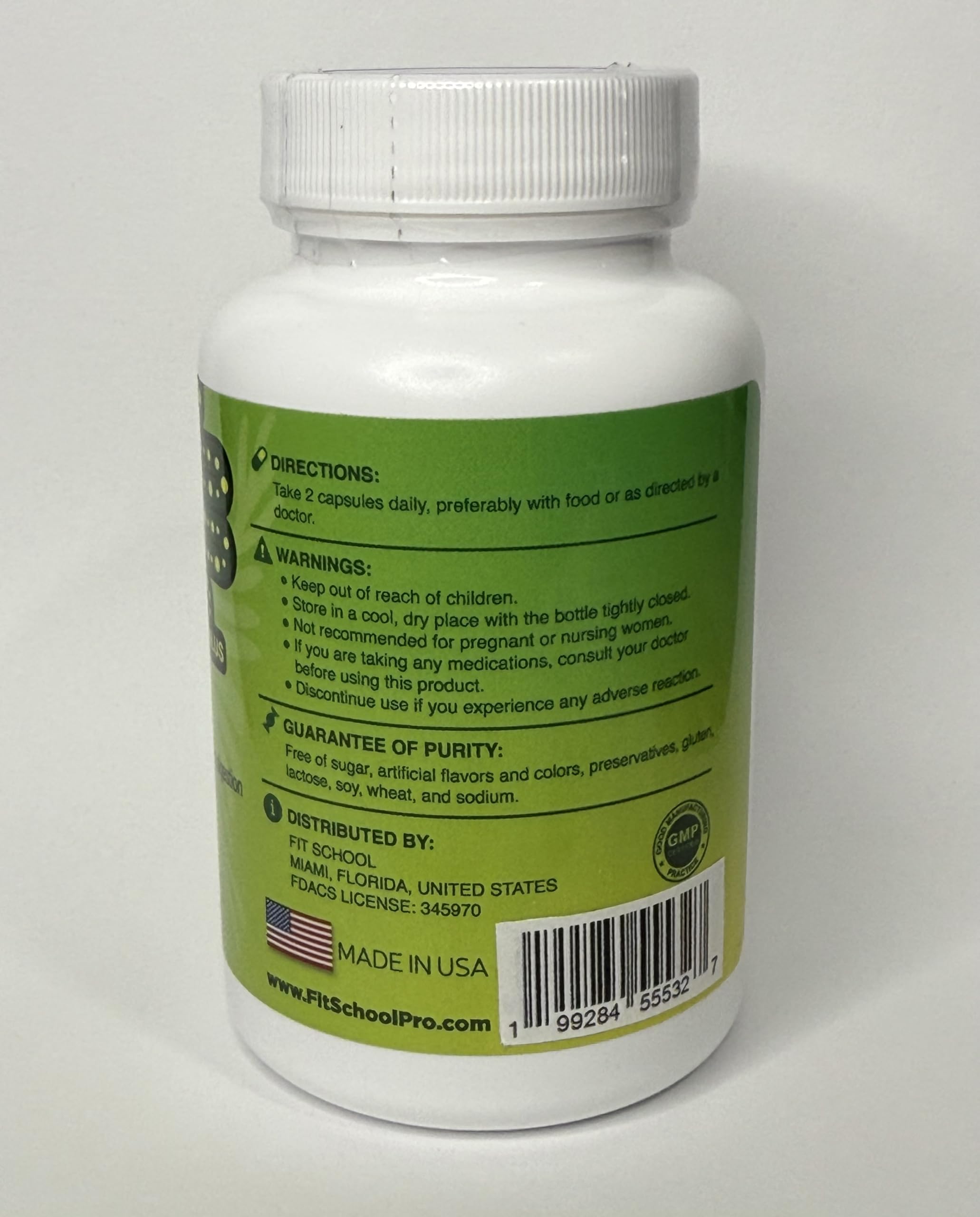 ABSFLAT probiotic bottle pouring capsules for easy daily use.