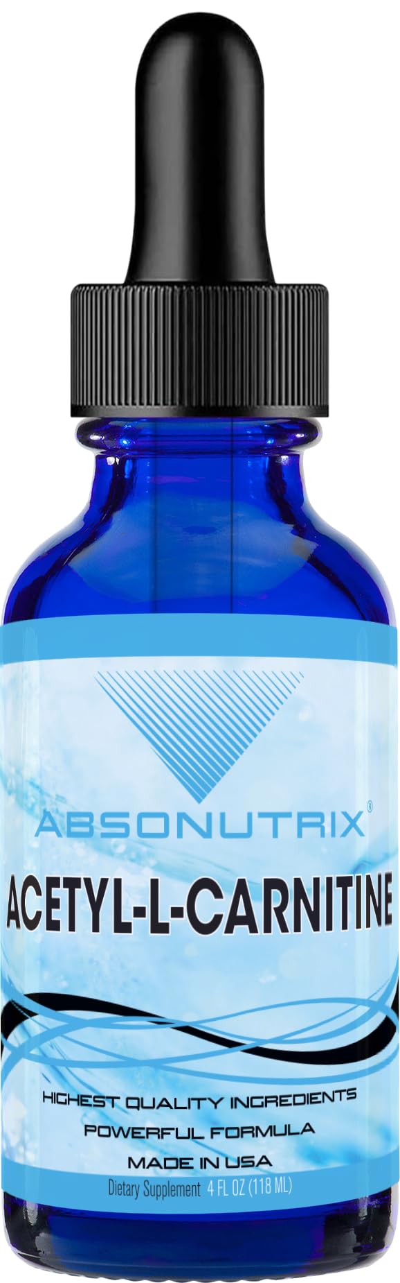 Absonutrix Acetyl L-Carnitine liquid bottle for convenient daily use
