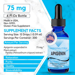 Absonutrix Apigenin bottle closeup showing high-quality ingredients.