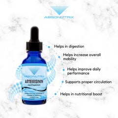 Absonutrix Artemisinin ingredients panel features sweet wormwood extract.