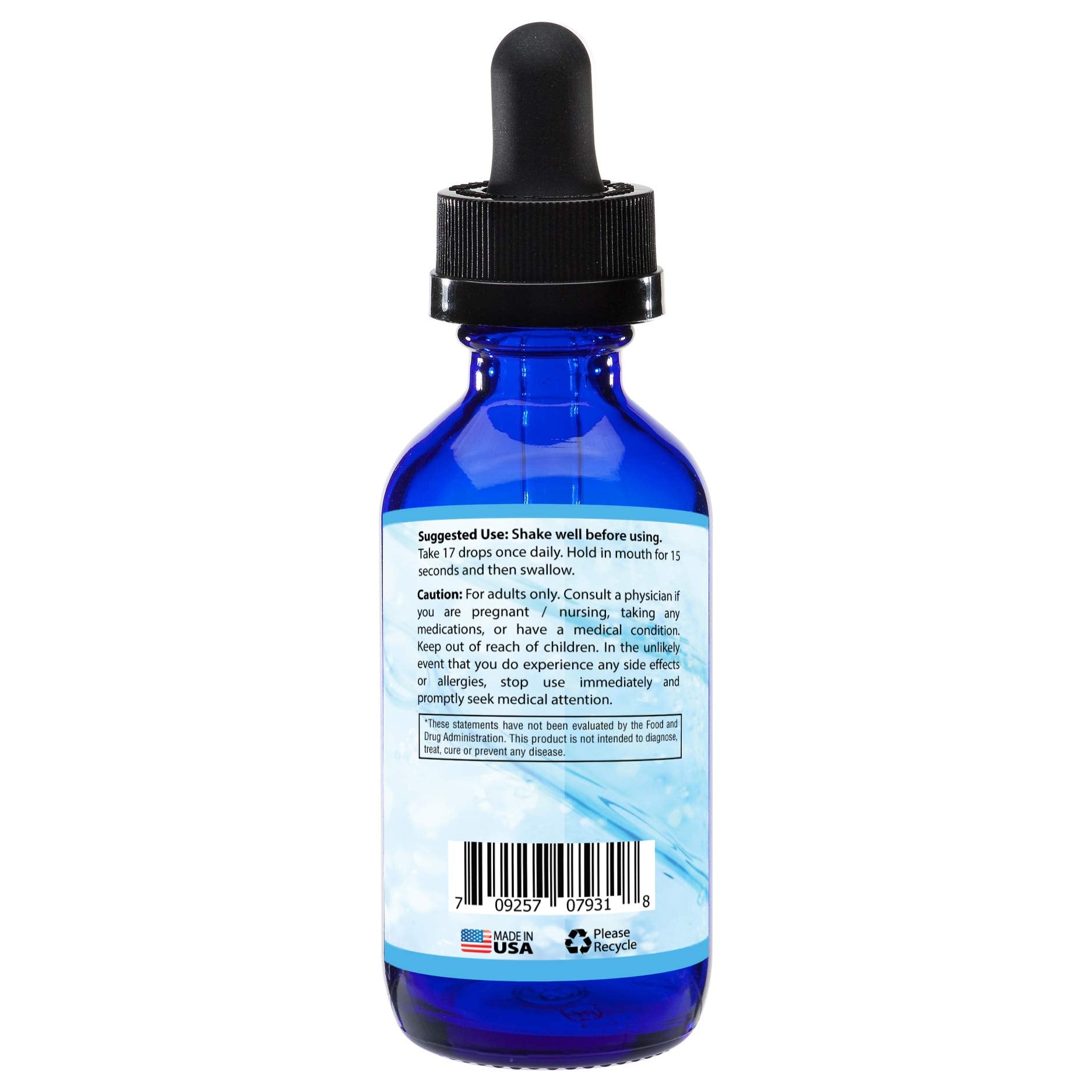 Serving size label and 200 servings on Absonutrix Benfotiamine Complex bottle