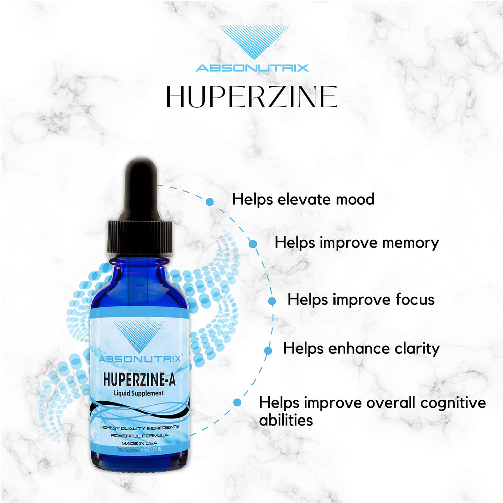 Absonutrix Huperzine-A bottle in a wellness setting.