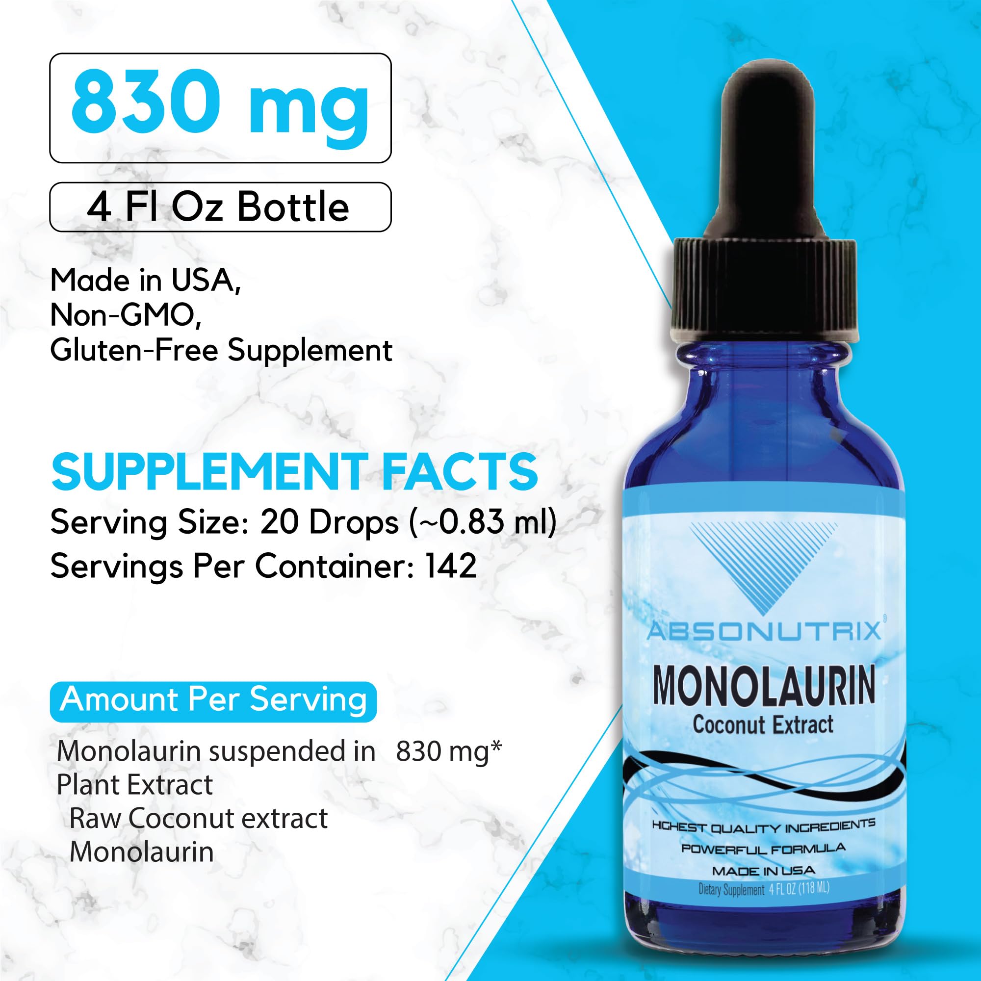 4oz bottle ready for convenient supplementation