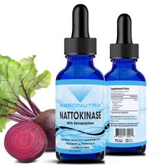 Absonutrix nattokinase-serrapeptase liquid drops bottle supports daily wellness with easy dosing