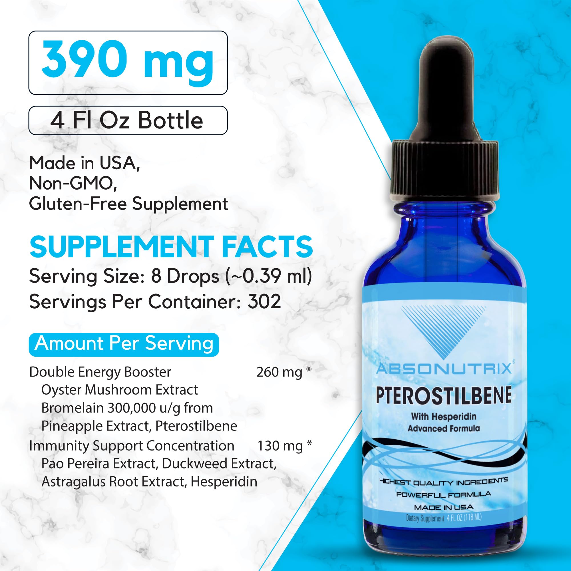 Absonutrix bottle side view showing compact 4 oz packaging