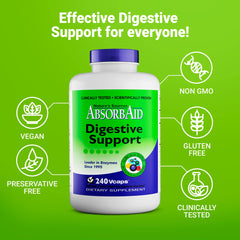 AbsorbAid bottle in hand for convenient daily digestive support.