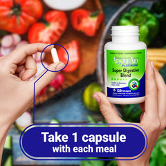 AbsorbAid Platinum label close-up emphasizes 12 enzymes and 2 probiotics.