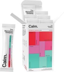 The Absorption Company Calm Drink Mix bottle with scoop for on-the-go relaxation.