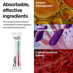 The Absorption Company Calm Drink Mix packaging with 14 sticks ready for daily use.