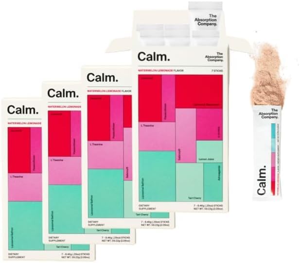 The Absorption Company Calm Drink Mix watermelon bottle ready for a relaxing sip.