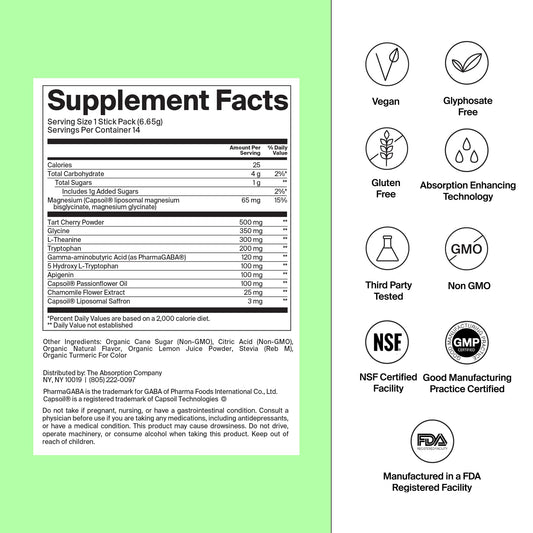 Sleep Aid powder dissolving in water for a calming bedtime drink