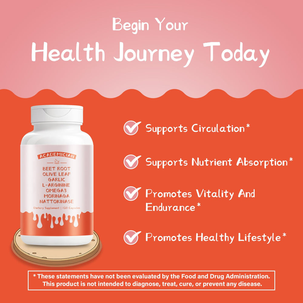 ACADEMICIAN beet root capsules pack supporting natural vitality.