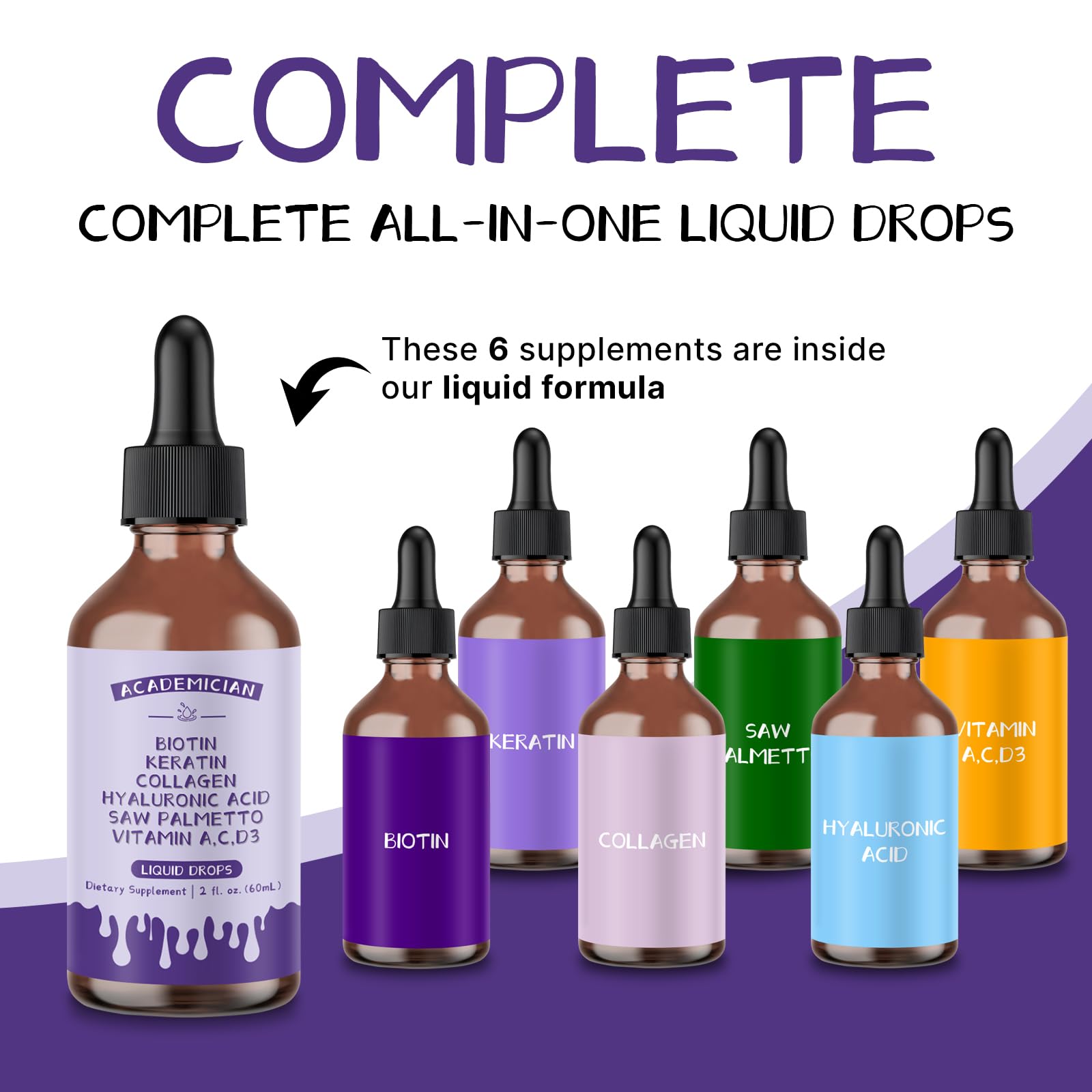 ACADEMICIAN collagen and hyaluronic acid mix showing hydration-friendly blend