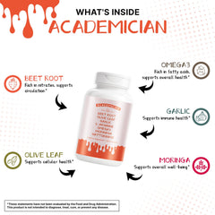 ACADEMICIAN garlic capsules odorless bottle with odor-controlled option.