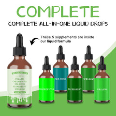 ACADEMICIAN sea moss spirulina liquid drops evoke ocean-inspired blends.