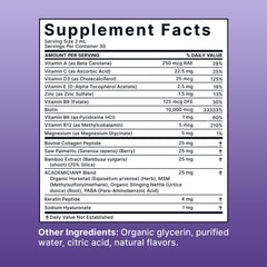 ACADEMICIAN vitamin A drops label focusing on daily vitamin support