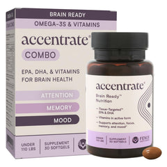 Accentrate brain kids bottle promotes daily focus and mood support.