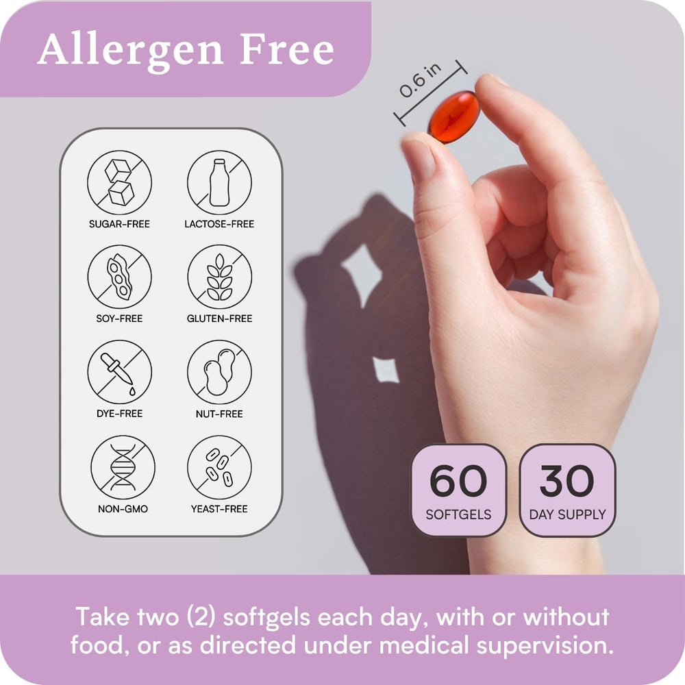 Accentrate Omega 110 label detail reinforces quality and purity.