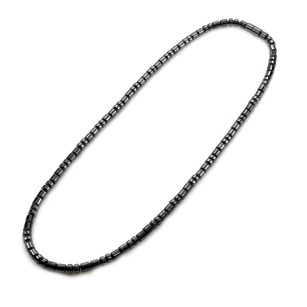 Accents Kingdom men's magnetic hematite necklace with 24-inch length for daily wear.