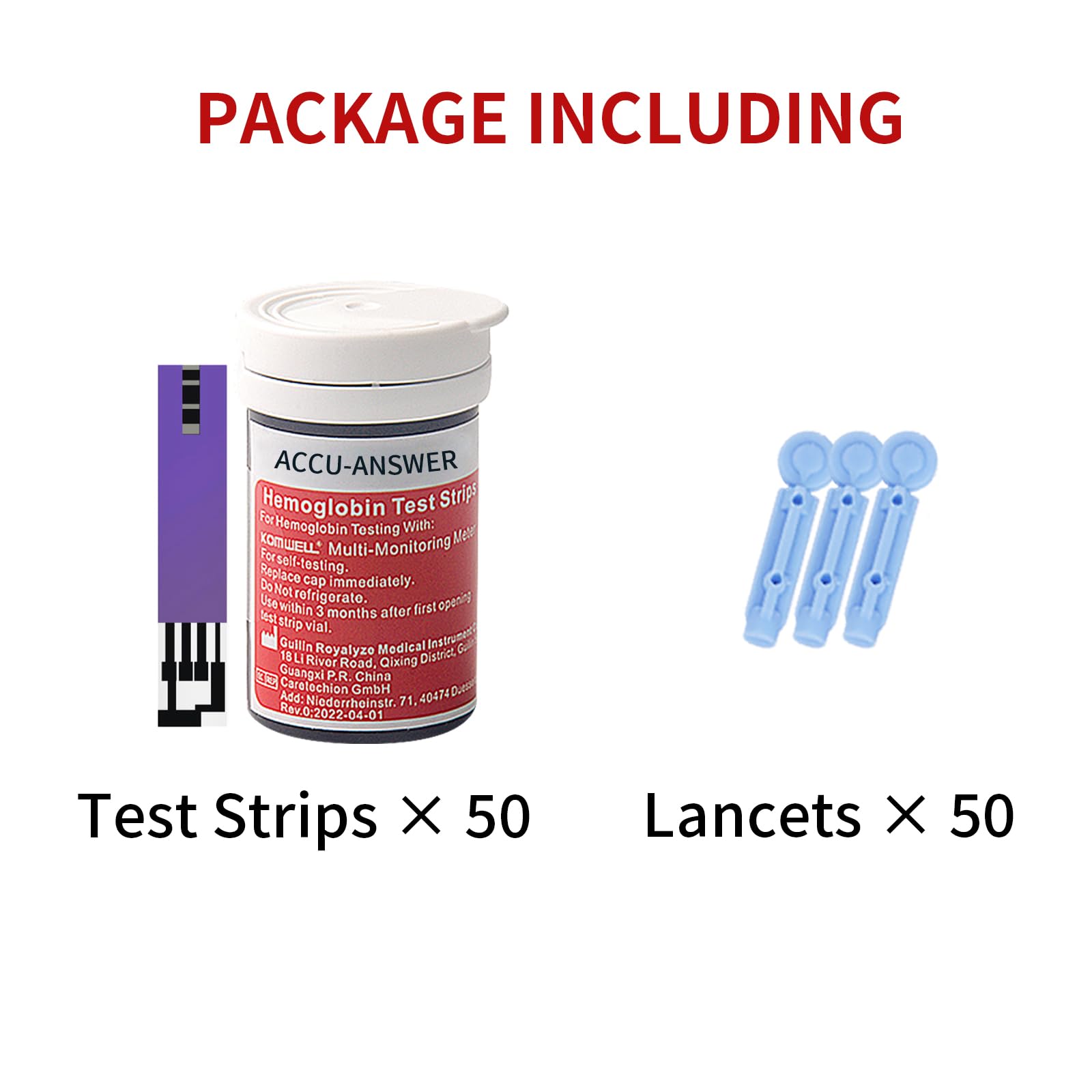 ACCU-ANSWER lancets pack for easy daily testing and sampling