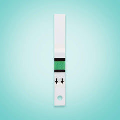 Close-up of Accu-Chek Active code-free strip for fast testing.