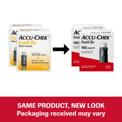 Accu-Chek FastClix two-month supply lancets ready for routine testing.