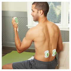 AccuRelief remote control showing easy setup and use