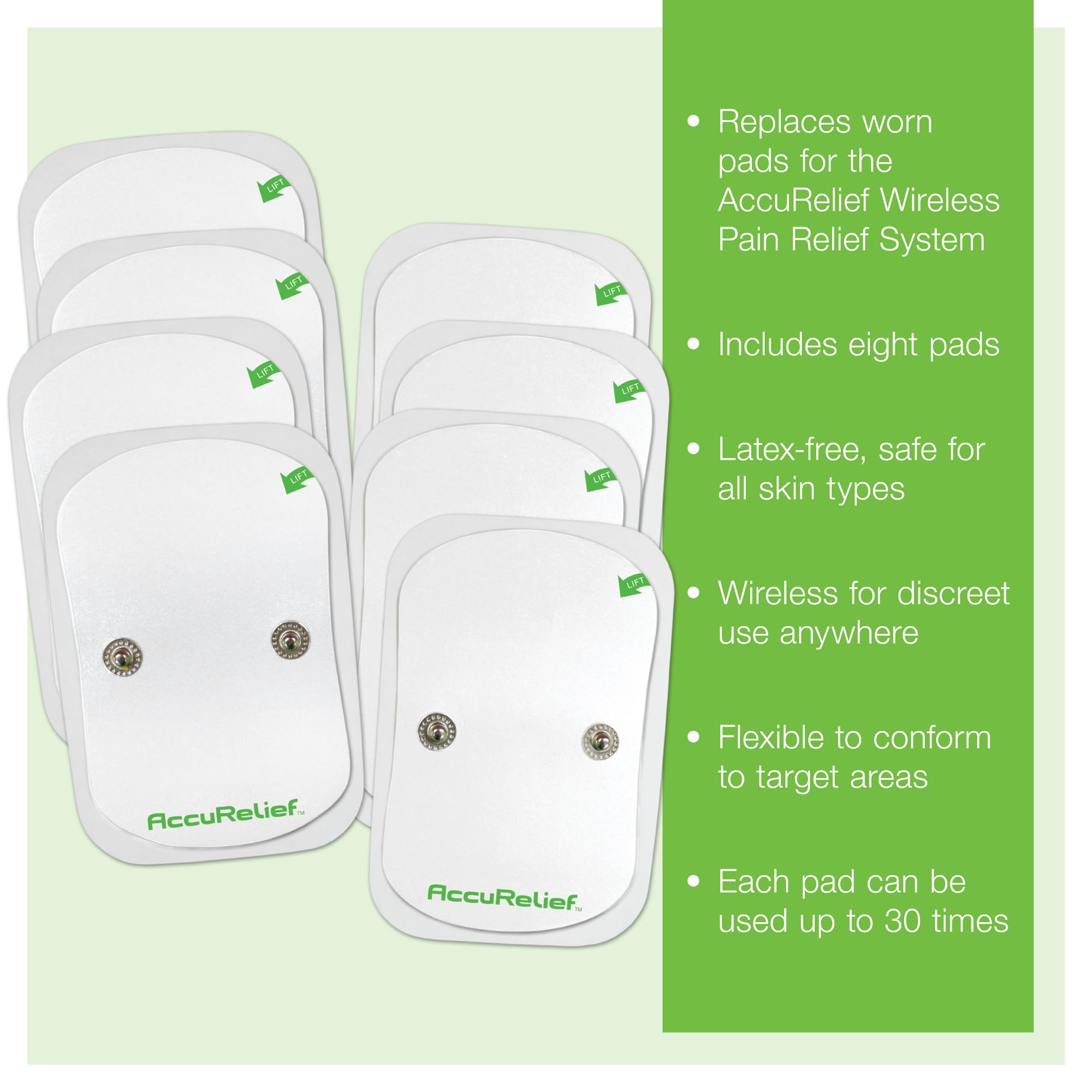 AccuRelief application view demonstrates cordless operation and freedom of movement.