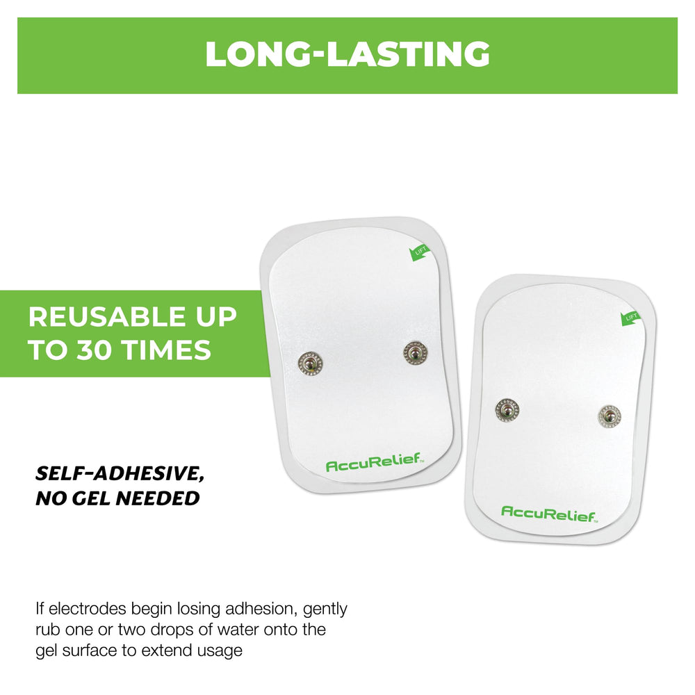 AccuRelief packaging of the supply kit highlights replacement pads.