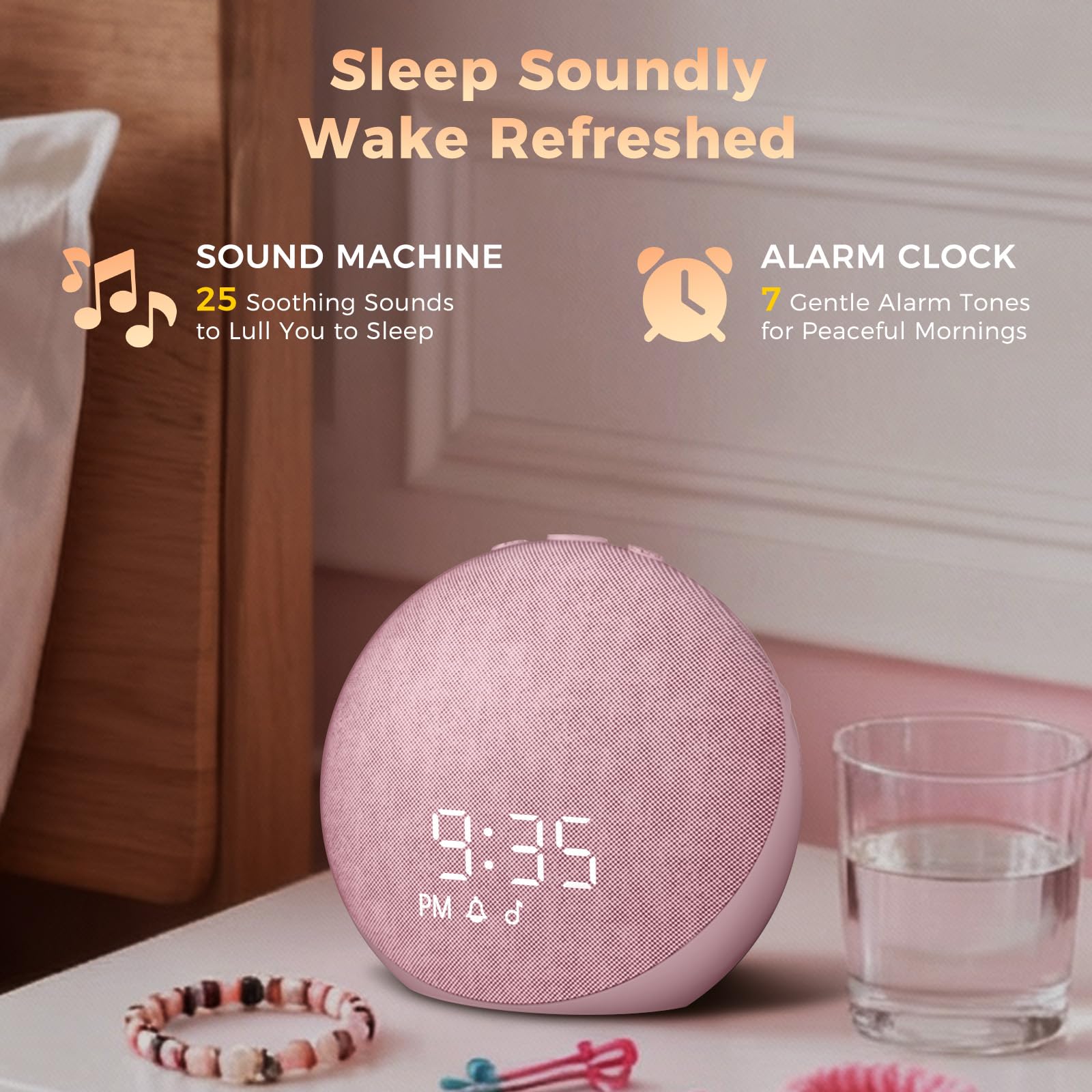 Acedeck Sound Machine 25-Sounds Dial highlights versatile sleep options.